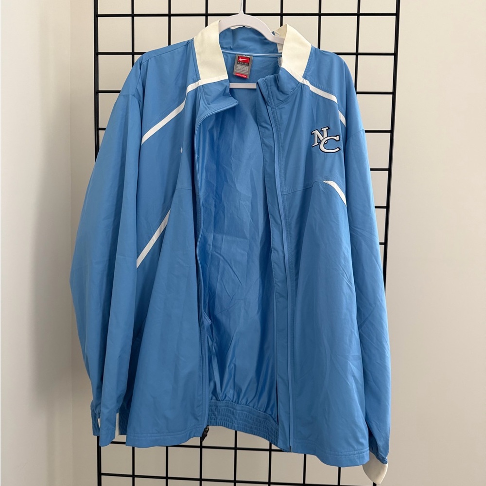 Vintage Blue and White UNC Windbreaker Jacket